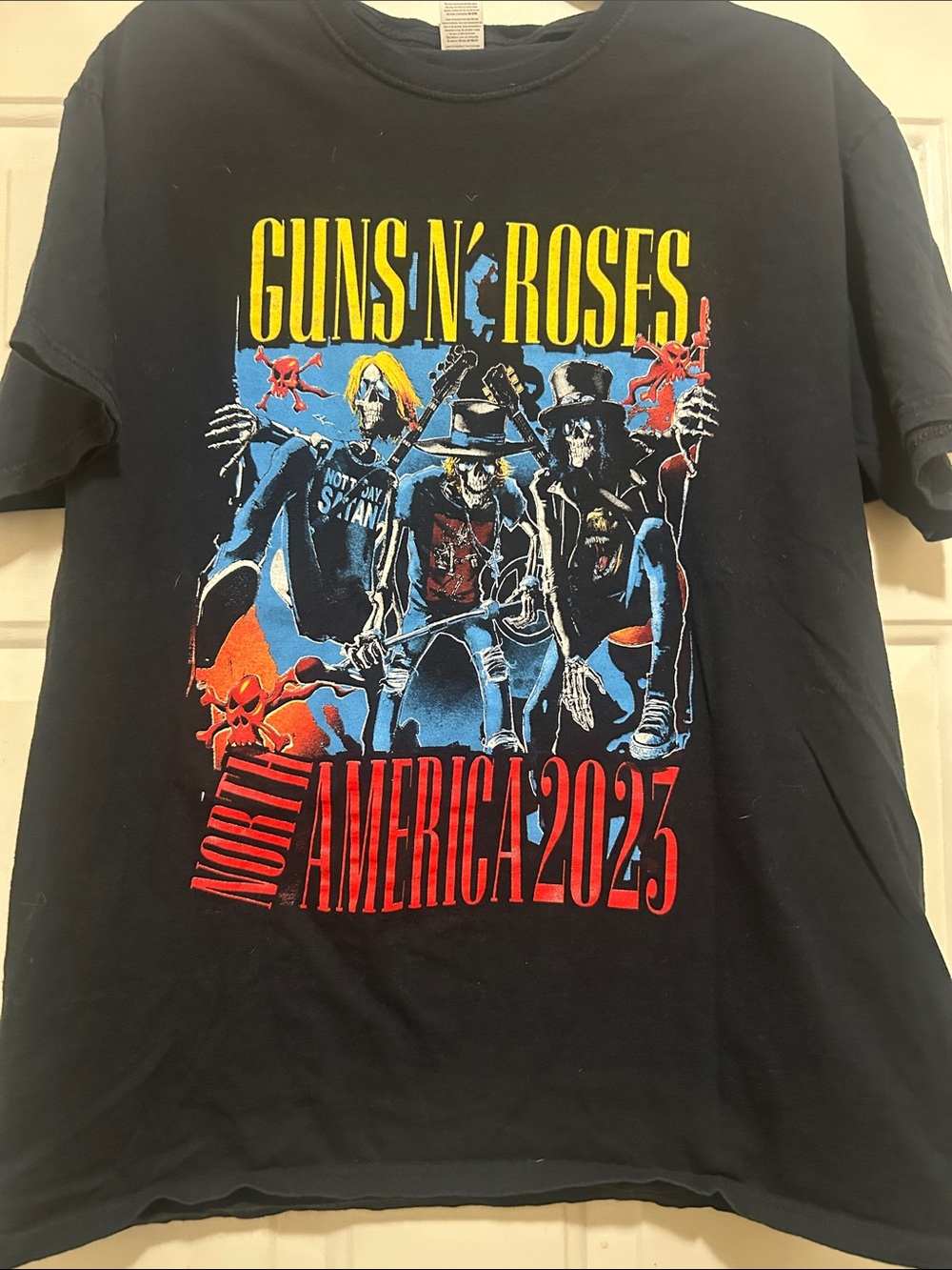 Fruit of the Loom Black Guns N' Roses North America 2023 Graphic Tee